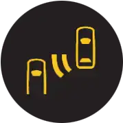 Corolla Blind Spot Monitor (BSM) warning symbol