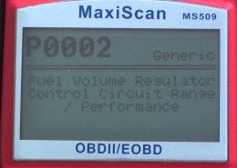 P0002 – Fuel Volume Regulator Control Circuit Range/Performance