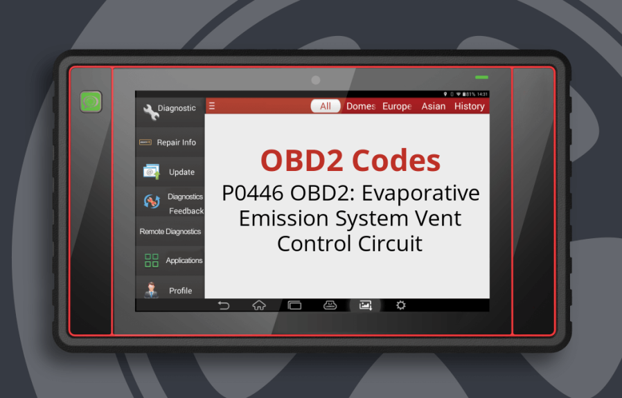 P0446 Evaporative Emission Control System Vent Control Circuit Malfunction – What is it ?