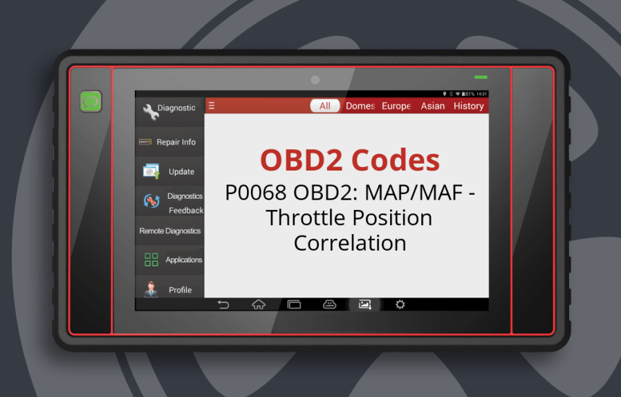 P0068 MAP/MAF – Throttle Position Correlation Fault: What is it?