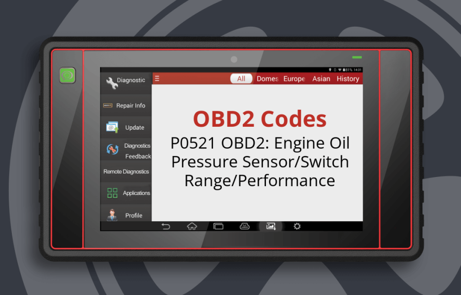 P0521 Engine Oil Pressure Sensor/Switch Range/Performance Fault: What is it?
