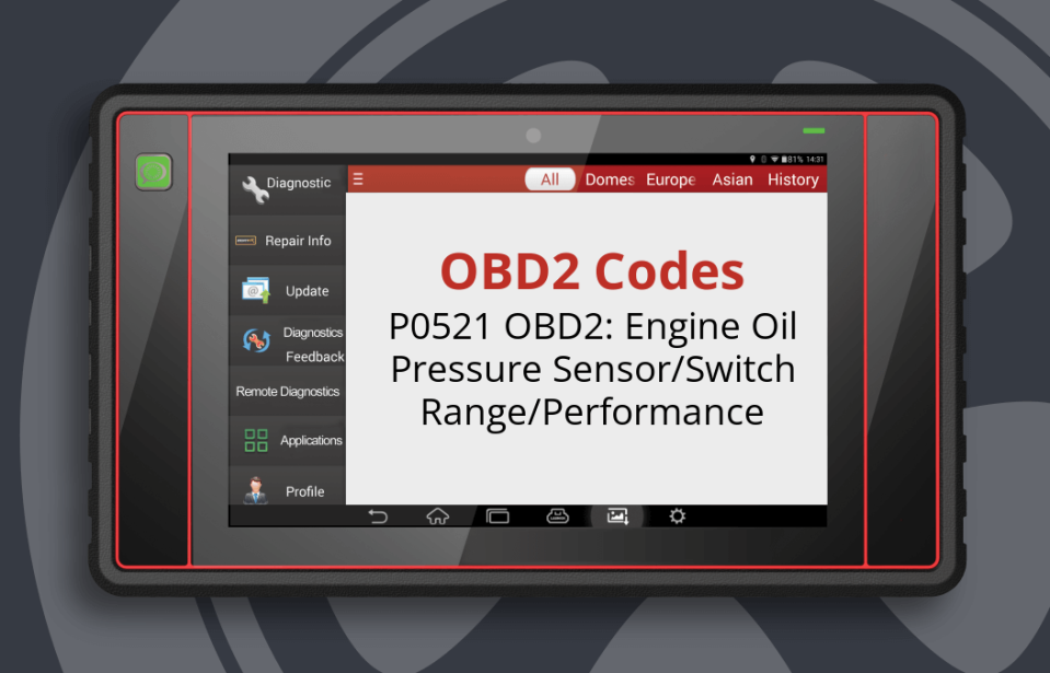P0521 Engine Oil Pressure Sensor/Switch Range/Performance Fault: What is it?