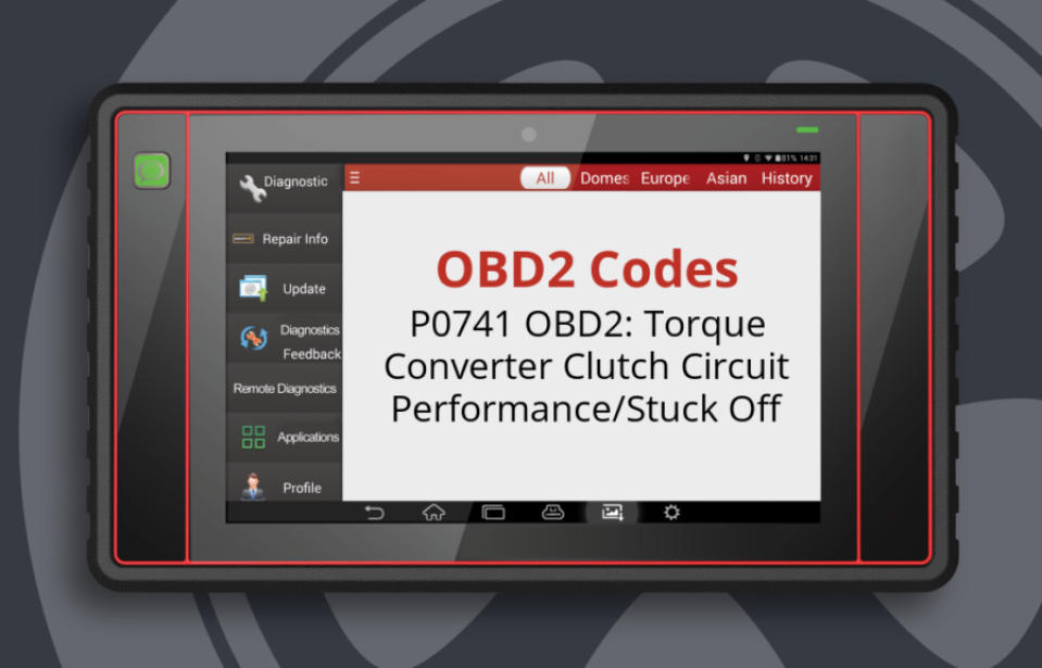 P0741 Torque Converter Clutch (TCC) Circuit Performance or Stuck Off Fault: What is it ?